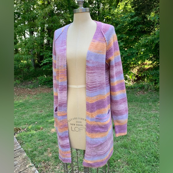 🧶Sherbet & Lavender Knit Cardigan🧶 - Picture 4 of 16